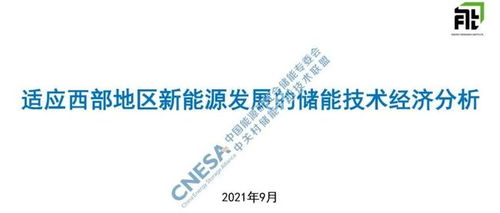 报告分享丨适应西部地区新能源发展的储能技术经济分析